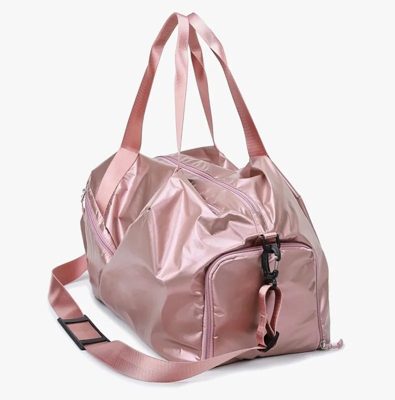  2019 Waterproof Luggage Shoulder Bag Sports Double Zipper Travel Duffle Bag For Women Nylon Trainin - 33022389170