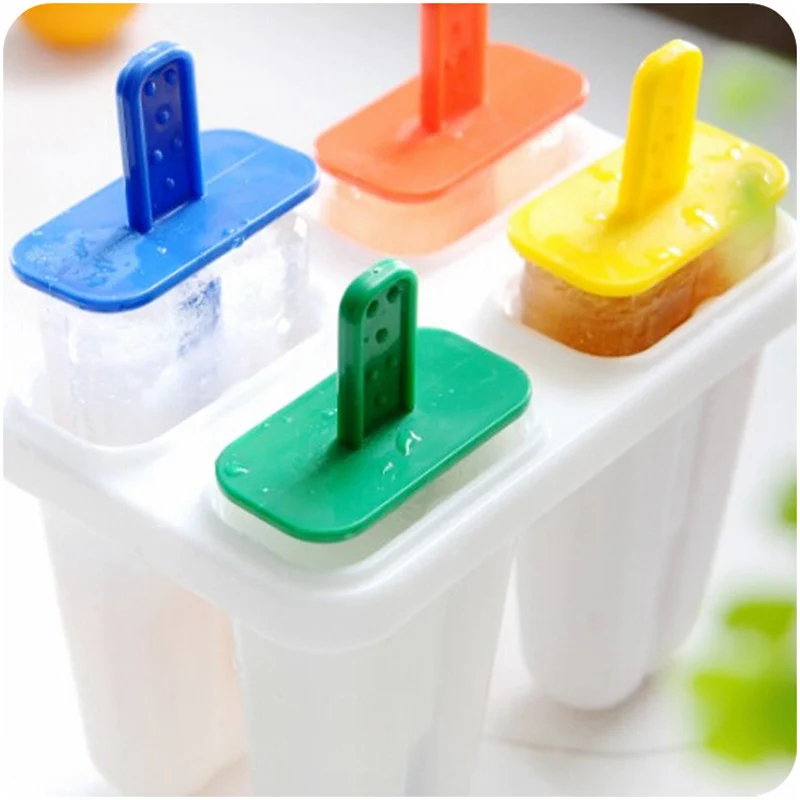 4 mold Ice Cream Mould Popsicle Mold Ice Tray Puck Popsicle Mold Ice
