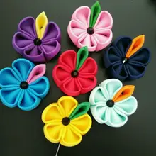 Изготовленные на заказ синие Ленточные брошки с цветами, сувенир для свадебной вечеринки, женские мужские Броши с отворотом DHL FedEx