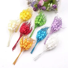 10 шт./лот, искусственный цветок, мини Пузырьковые грозди пшеницы для свадьбы, украшения для самодельного изготовления, гирлянда, скрапбук, аксессуары для цветов