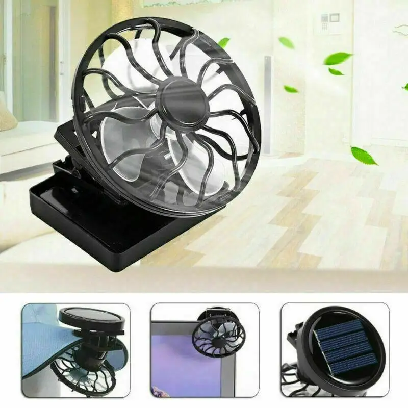 

HobbyLane Summer Cooling Solar Fan Clip-on Hat Mini Clip Solar Sun Energy Power Panel Cell Cooling Fan Cooler d18