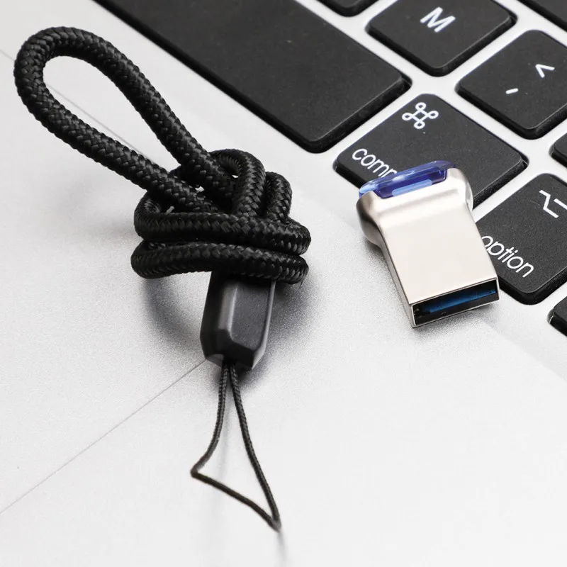 Новый мини металлический USB флэш-накопитель USB 3,0 Флешка u-диск с хвостовой подсветкой 32G Мини Портативный подключи и играй