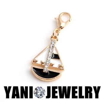 

20pcs/lot Free Shipping Enamel Crystal Cruise Ships Floating Charm Fashion Pendants Jewelry Diy Jewelry Accessories Making