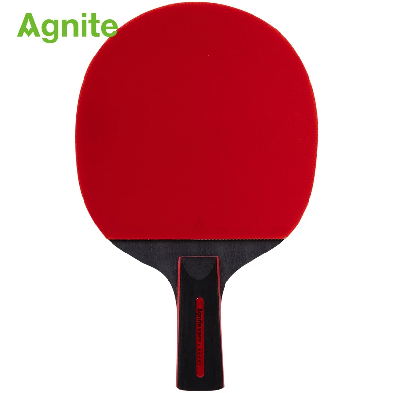 

Agnite Five-stars Table Tennis Racket Single Set Double-sided Rubber Professional with a racket bag Lightweight Powerful Indoor