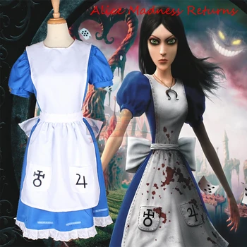 

Cosplay legend Alice Madness Returns Alice Cosplay adult costume Custom Made full set All size