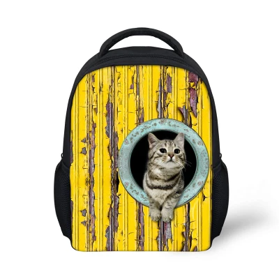 Мода детские школьные сумки для мальчиков милая собака печати Детская сумка для школы и детского сада; сумка для книг животное кошка Mochila infantil - Цвет: C0056F