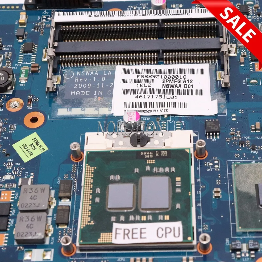 NOKOTION LA-5322P K000092520 для Toshiba Satellite L500 A505 материнская плата для ноутбука HD4500 DDR3 основная плата процессор Полная проверка