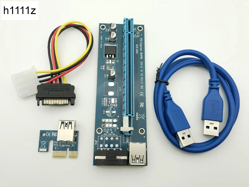 

Wholesale USB 3.0 PCI-E Riser Express 1X 4x 8x 16x Extender Riser Adapter Card SATA 15pin Male to 4pin Power Cable