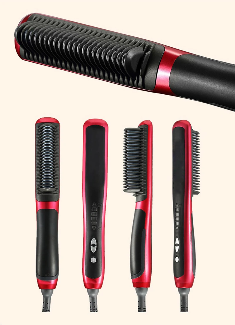 

2016 New Profesional Electric Fast Hair Straightener Combs LCD Auto Temperature Control Flat Iron Electric Hair Brush