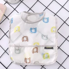 Обед Кормление нагрудники для младенцев полиэстер водостойкие Детские мультфильм Кормление Ткань Дети Детский фартук нагрудник