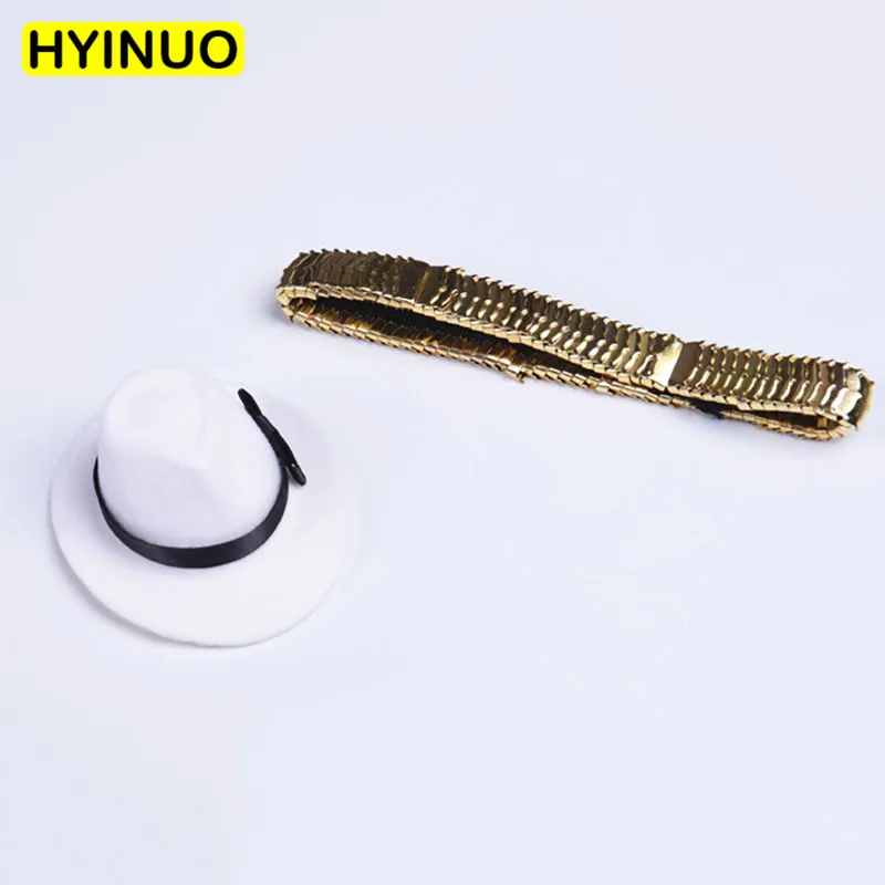 

1/6 Scale Fashion Gentleman Hat Man Michael Jackson Male Dance King Hat Top Hat Playing Toy for 12" Action Figure Body Accessory