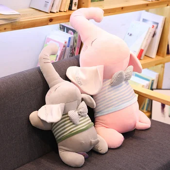 

42/60/80cm Large Plush Elephant Doll Toy Kids Sleeping Back Cushion Cute Stuffed Elephant Baby Accompany Doll Xmas Gift