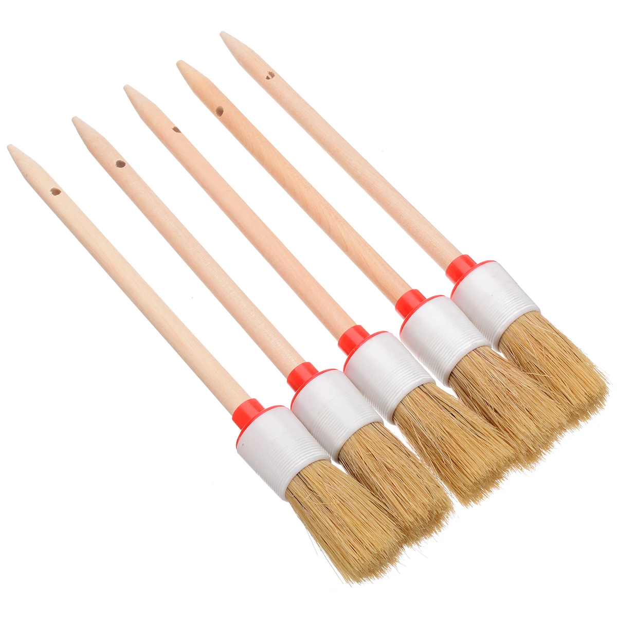 

5Pcs/set Soft Car Clean Brush Car SUV Detailing Wheel Wood Handle Brushes for Car Trim Seats Cleaning