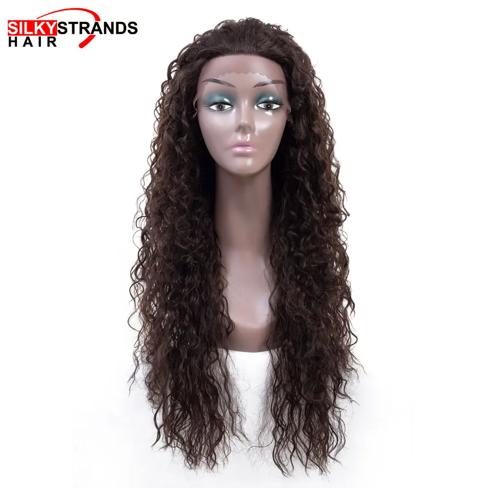 Long Loose Wave Synthetic Lace Front Wig With Baby Hair Silky Strands