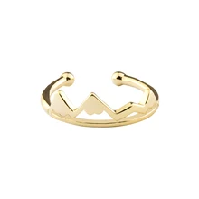GORGEOUS TALE Minimalist Tiny Adjustable Stacking Rings BFF Friendship Midi Rings For Women Vintage Mountain Ring