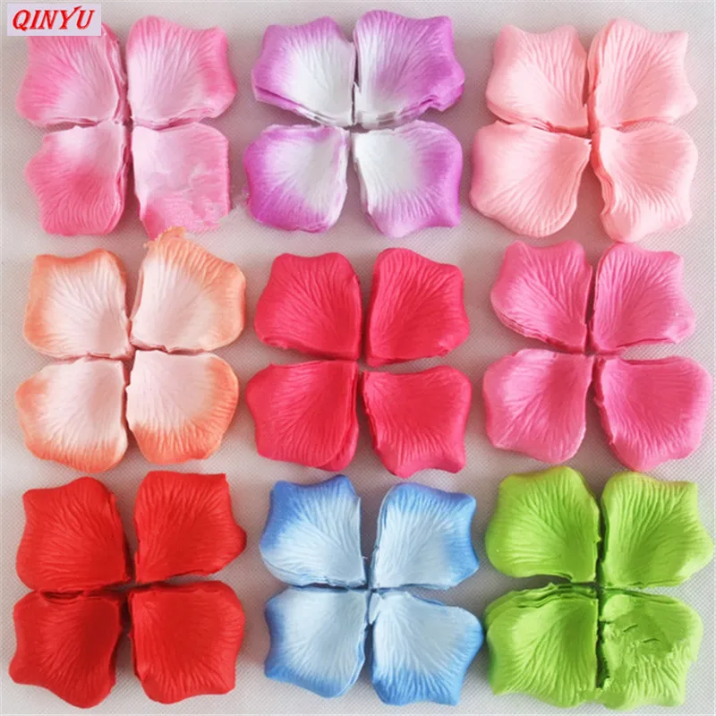 Hot sell 1000pcs Silk Rose Flower Petals Leaves Wedding Decorations Romantic Artificial Rose Petals for Christmas Decor 6ZSH012  (2)