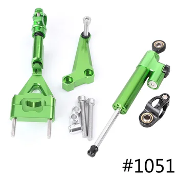 

CNC Aluminum Motorcycle Steering Damper Stabilizer w/ Bracket Set Saftety Control Anodized 2013-2016 Part For Kawasaki Z250 Z300