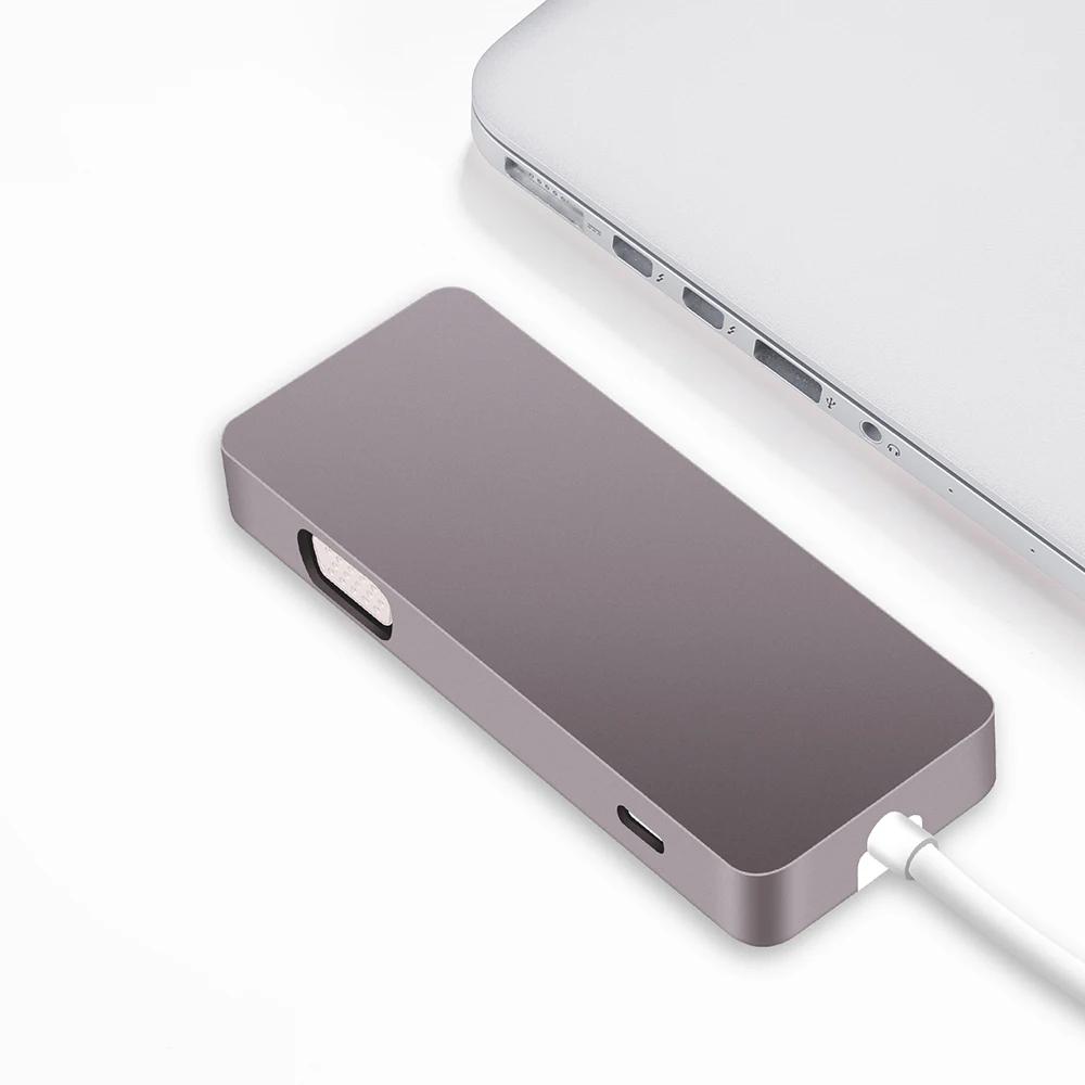 5 в 1 Многофункциональный Тип usb C концентратор USB 2,0/3,0 4 K* 2 K Высокое разрешение Выход VGA Порты и разъёмы для всех компьютер с Тип-C Интерфейс