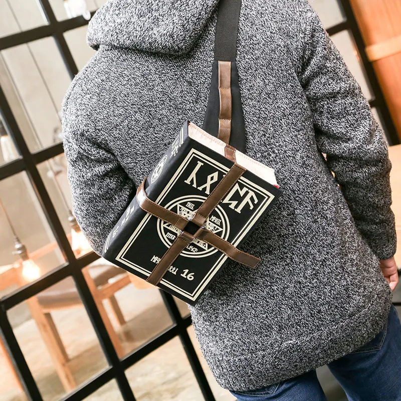 

Mihnah Magic Book Fff Prop Bag Canvas Messenger Bag Vintage Satchel Shoulder Bag Cosplay Props