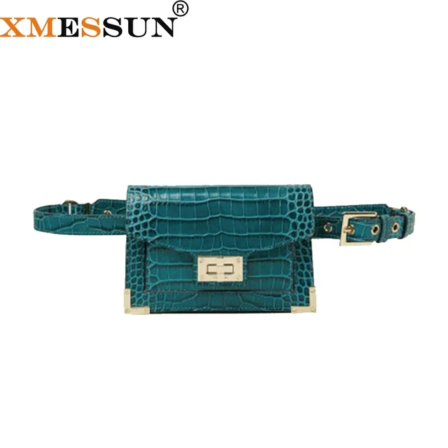 XMESSUN Waist Bag Women Belt Bag Women Leather Chain bag Fashion Vintage Serpentine Strap Waist Puffs Ladies Shoulder Bags F179