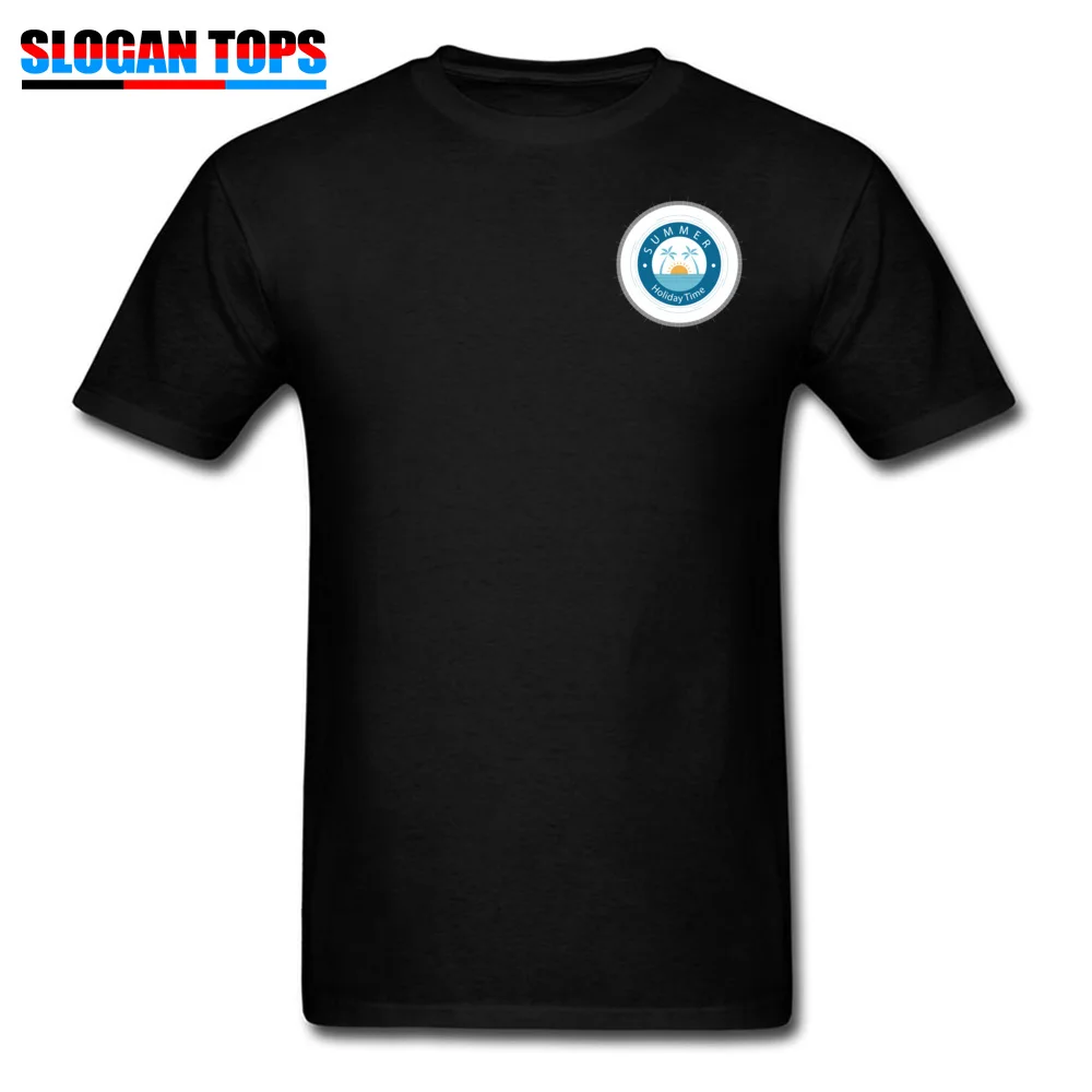 holiday label 25962 Tops Shirts New Coming Round Collar Printed Short Sleeve Cotton Men Top T-shirts Classic T-shirts holiday label 25962 Chest black