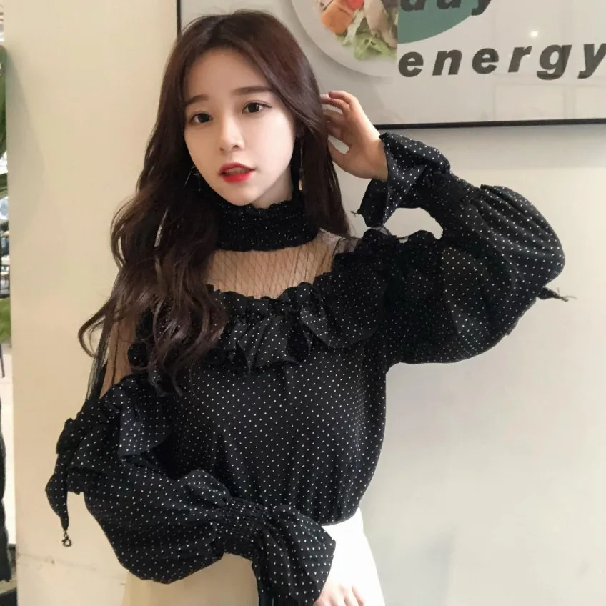 Блузка Litfun женская весенняя с длинным рукавом и оборками|shirt top|off shoulder shirtshoulder off