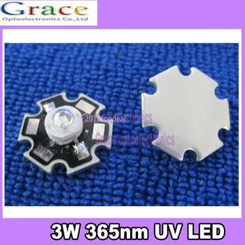 

10pcs 3W 365nm UV LED ultraviolet LED light High Power with 20mm star pcb #D