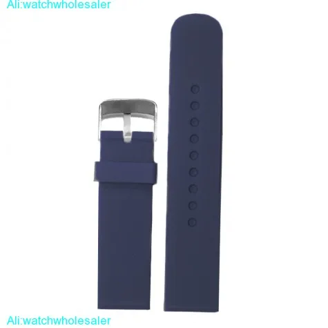 20mm Navy Blue Color Silicone Jelly Rubber Unisex Watch Band Straps WB1053T20JB