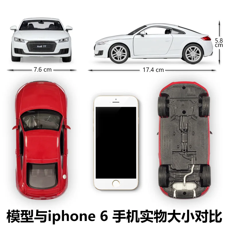 Модель автомобиля WELLY 1:24 Audi 2014 TT Coupe из сплава|Наземный транспорт| |