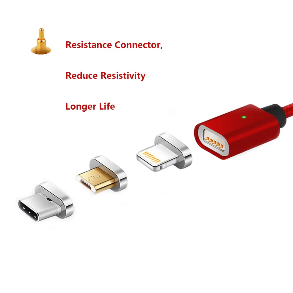 Магнитные зарядные устройства для Samsung Galaxy S9 LG Xiomi Huawei Usb кабель освещения IPhone 7 8