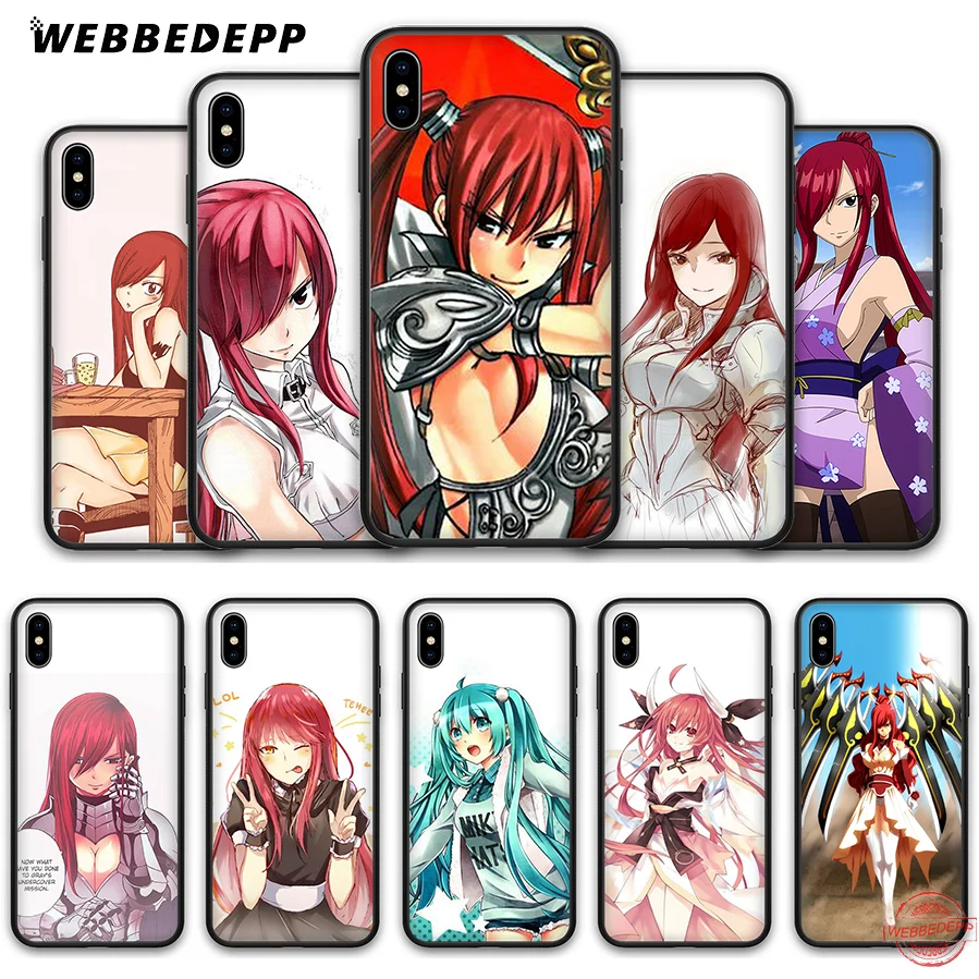 WEBBEDEPP Erza Scarlet Fairy Tail мягкий силиконовый чехол для iPhone 8 7 6S 6 Plus 11 Pro XS Max XR X 5 |