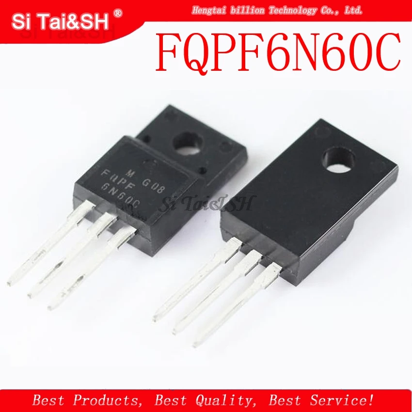 10 шт./лот FQPF6N60C 6N60C 6N60 MOSFET 600V 6A n канала транзистора TO 220F новый оригинальный|c c| |