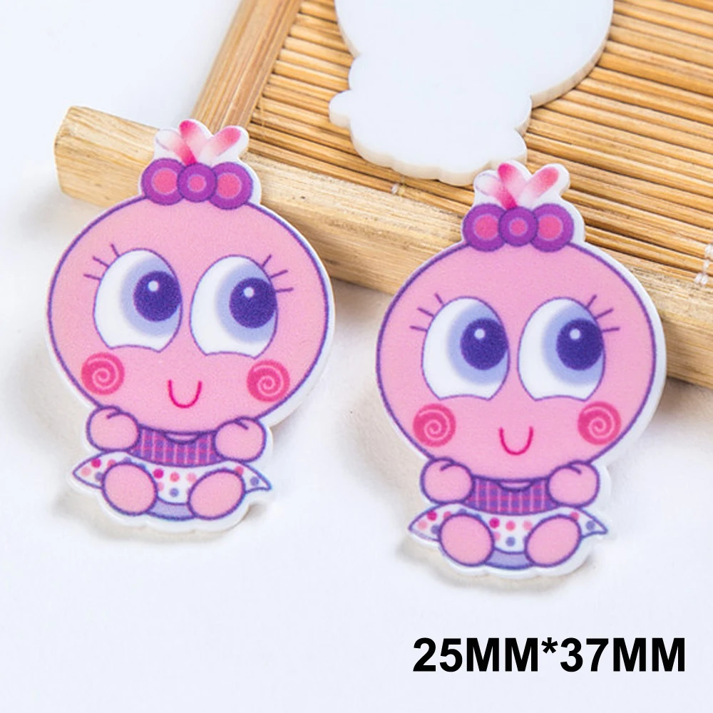 50 шт. 25*37 мм Kawaii мультипликационный персонаж из смолы) с плоским дном милый