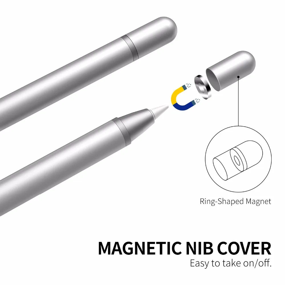 Алюминиевый Чехол для карандаша MoKo совместимый с Apple Pencil Встроенный зажим чехол