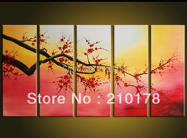 

5pcs MODERN ABSTRACT HUGE WALL ART OIL PAINTING ON CANVAS FL5-025