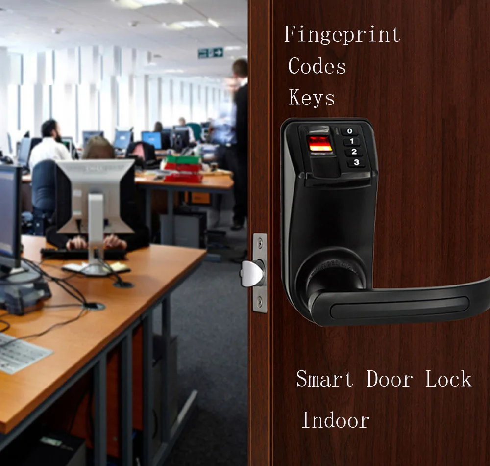 

Biometric Fingerprint Door Lock (Trinity Fingerprint+Password+Key, Hard Plastic Material) ADEL-LS9