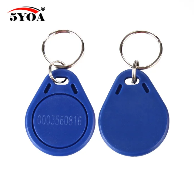 10pcs RFID Read Only Key Fob Keyfobs Keychain Ring Token 125Khz Proximity ID Card Chip EM 4100/4102 TK4100 Access Control 3