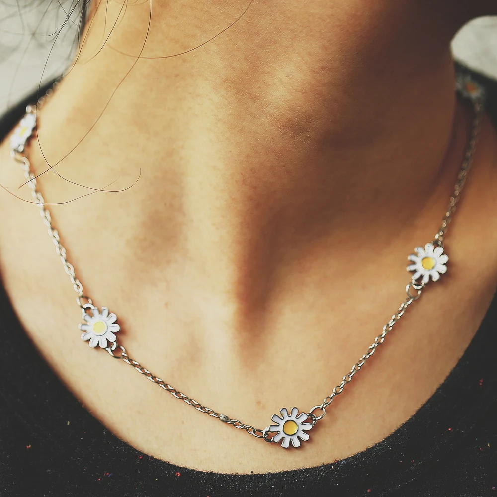 Женское кольцо с маргариткой IF YOU Fashion простое регулируемое серебряное