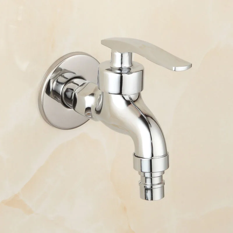 Brass Chrome Laundry Bathroom Washing Machine Faucet Wall Mount Sink