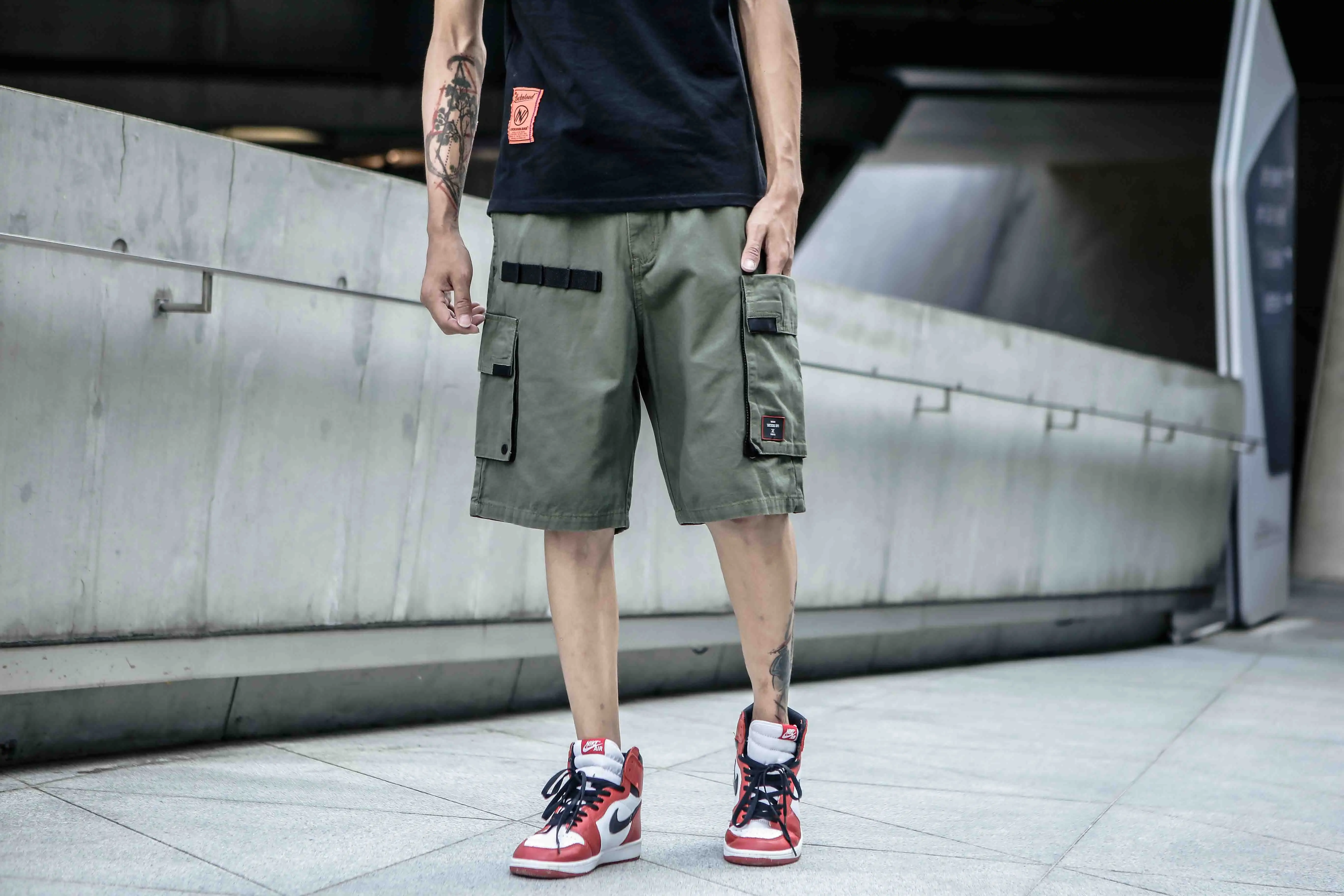 Мужские повседневные уличные свободные шорты Карго рабочая одежда повседневные шорты спортивные шорты с карманами