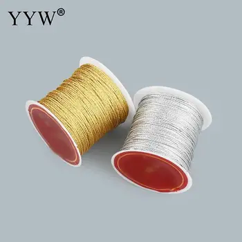 

YYW Rope Gold Silver Cord Thread Cord String Strap Ribbon Rope Tag Line For Diy Jewelry Making Bracelet No-Slip Clothing Gift