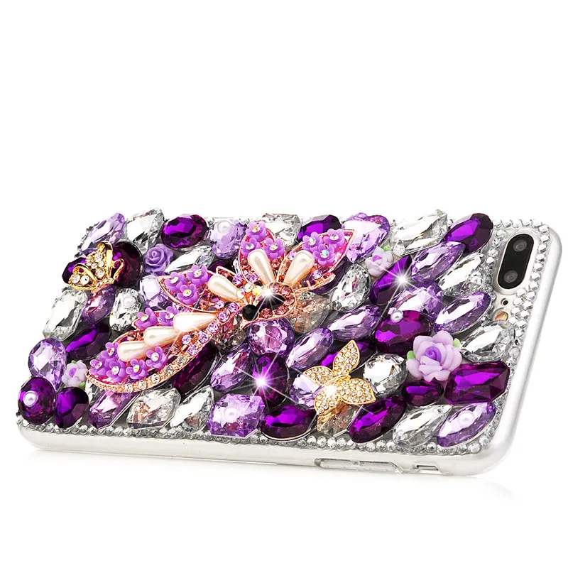 3D блестящие стразы чехол для iphone X 5 5S SE 6 S 7 8 Plus с кристаллами samsung Galaxy S8 + Note 5|case for