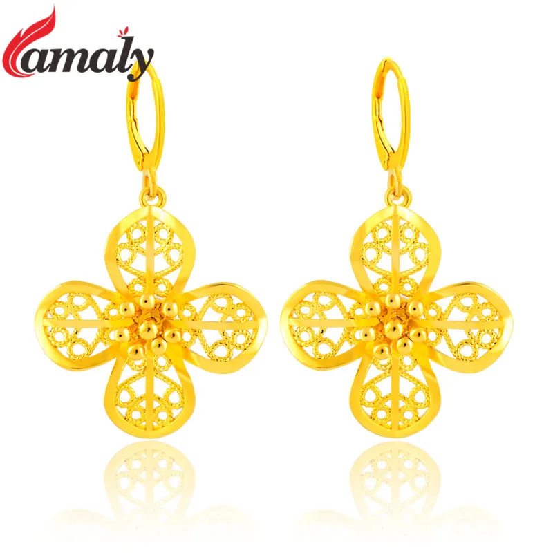 Женщины Полые Цветы Серьги Мода Подарок Ювелирных Изделий Оптовая Винтажном