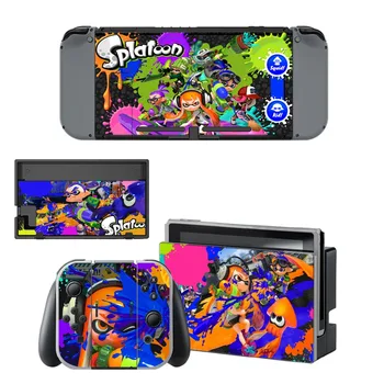 

Game Splatoon 2 Decal Protector Vinyl Skin Sticker for Nintendo Switch NS Console+Controller+Stand Holder Protective Film