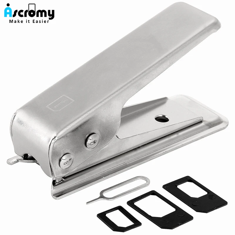 Ascromy Nano SIM Cutter Punch Standard Micro Adapter инструмент для iPhone 7 Plus 5 5S se 6 S 5C Samsung S8 Huawei P9 P10|sim tool|tools