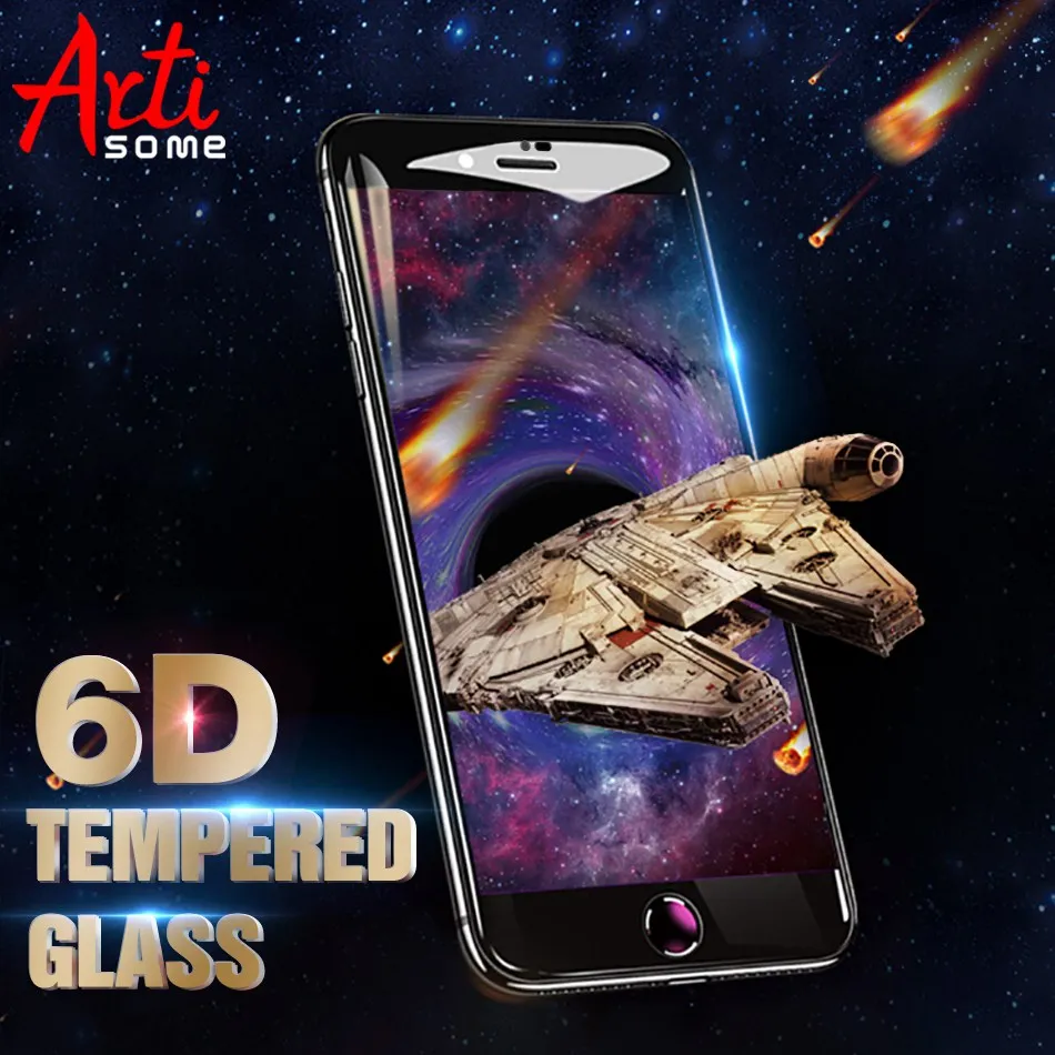 Защитное стекло Artisome 6D для iPhone 8 Plus закаленное пленка 7 6 6s защита экрана|Защитные