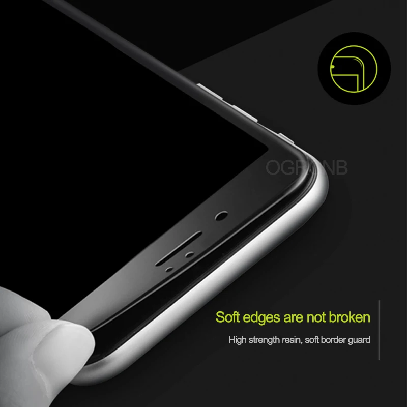 3D полное покрытие для iPhone 6 6s 7 Plus 8 X защита экрана с закругленными краями