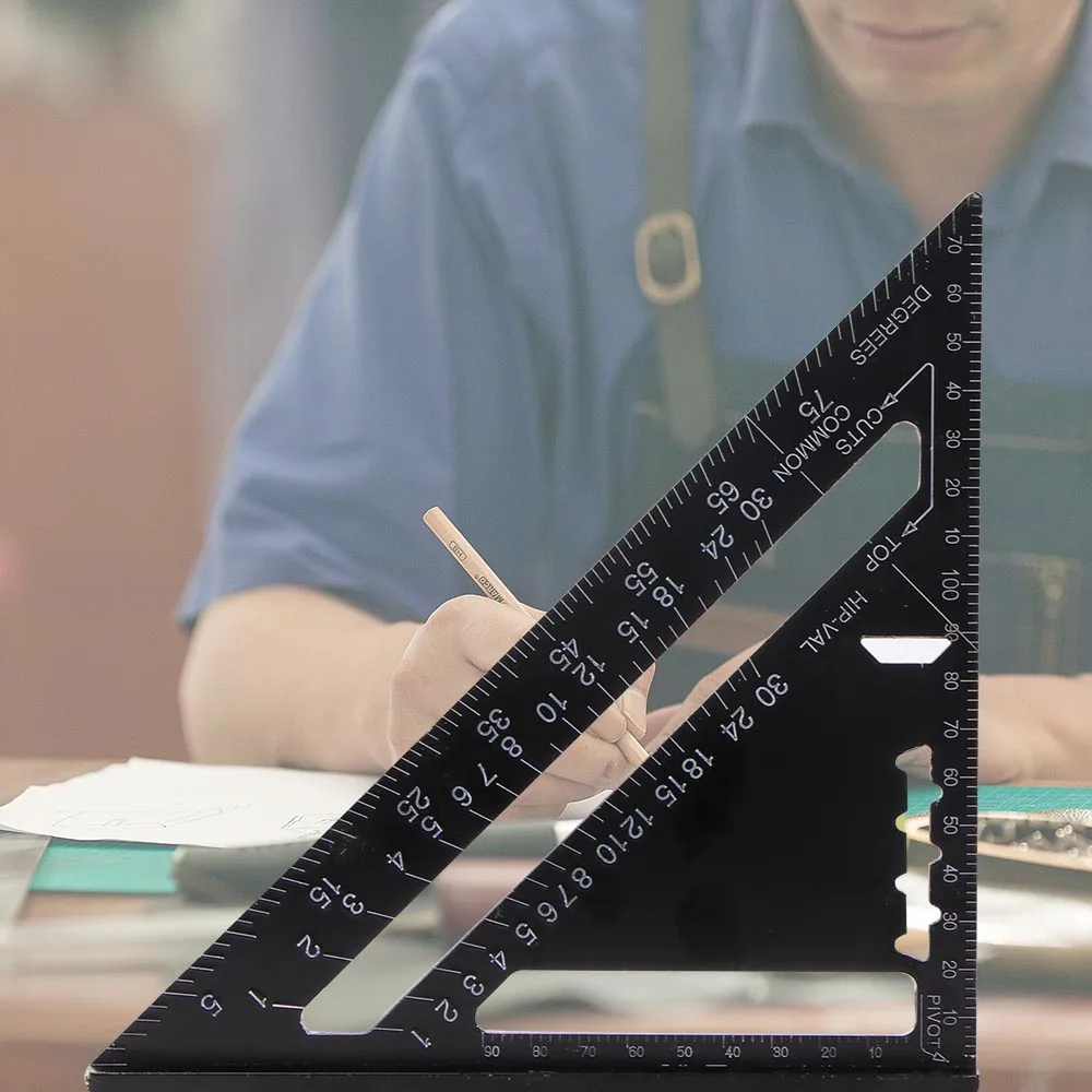 

Angle Ruler 12 Inch Triangle Ruler Straight Angle Ruler Measuring Tool Quick Read Square Layout Tool Woodworking Gauge Measure