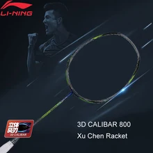 Li-Ning 3D CALIBAR 800, профессиональная ракетка для бадминтона, Xu Chen, прочная подкладка, одинарная ракетка без шнуровки, AYPM416 ZYF309