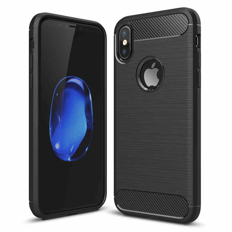 

MOUSEMI For iPhone X 6s 6 7 8 Plus Cover Silicone Soft Back Cover Anti-knock Phone Protective Cases se 5 5S For iPhone 7 X Case